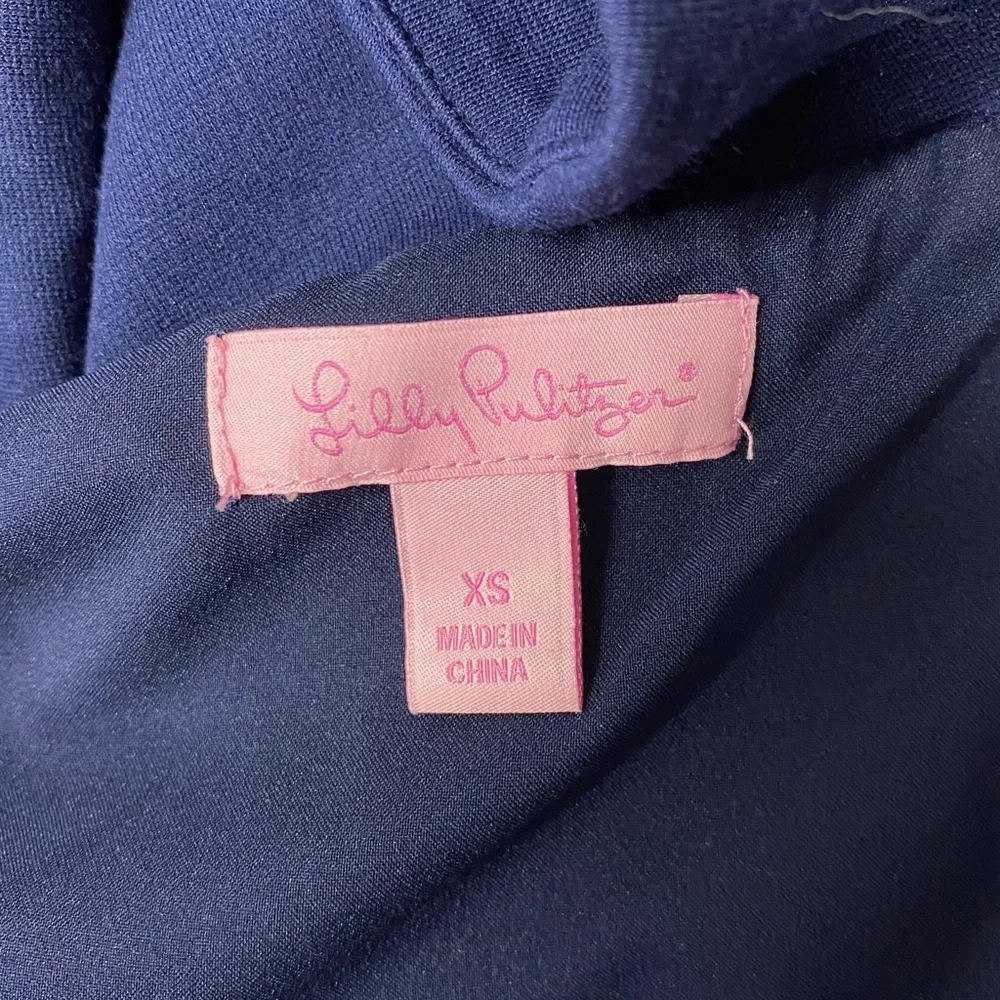 Lilly Pulitzer Finn Shift Ponte True Navy Dress [6017] - Picture 7 of 8